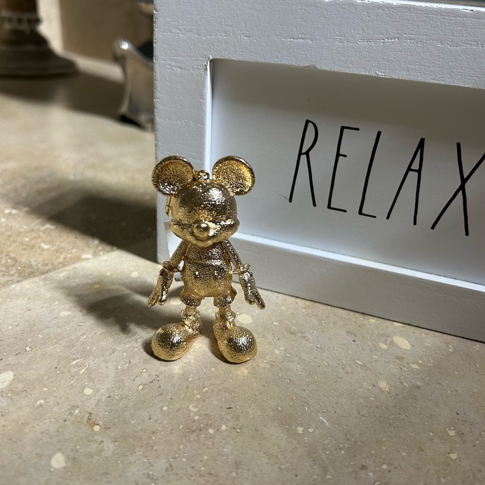 Baublebar X Mickey Mouse Disney Backpack Bag charm GOLD Brand NEW Keychain